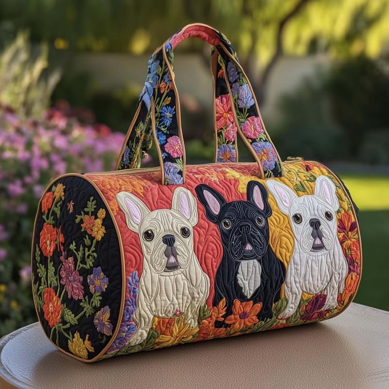 3D Dog Quilted Padded Travel Bag Fashion Print Yoga Tote Women