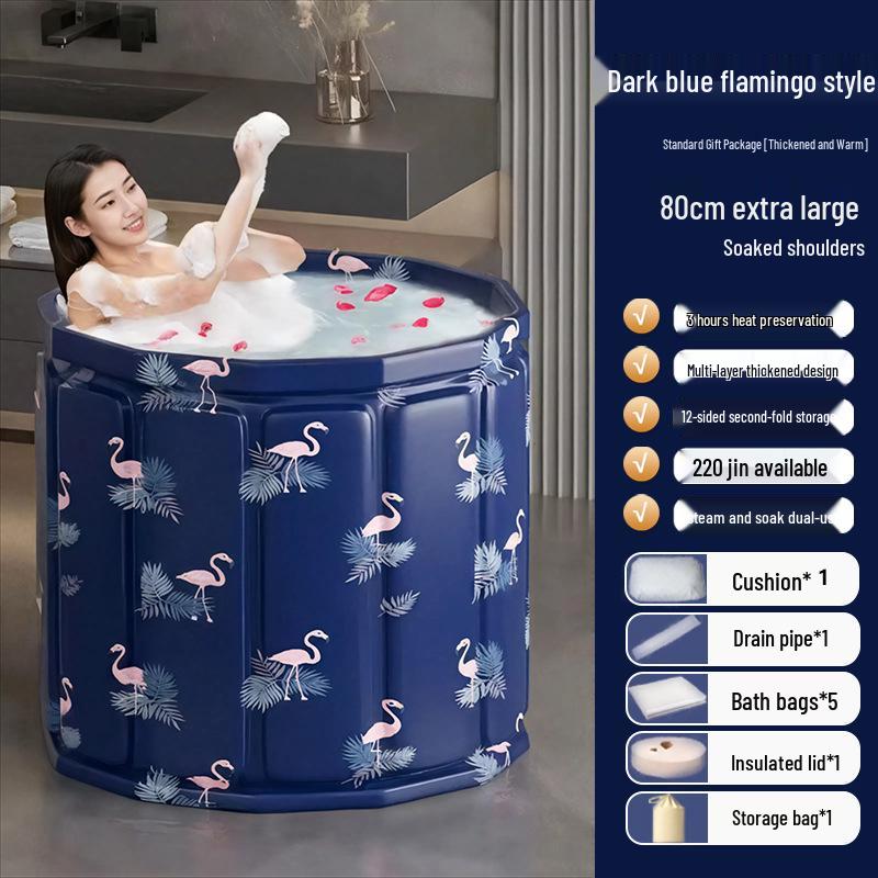 Adult and Child Folding Full Body Bathtub for Home Use with Sauna Function.