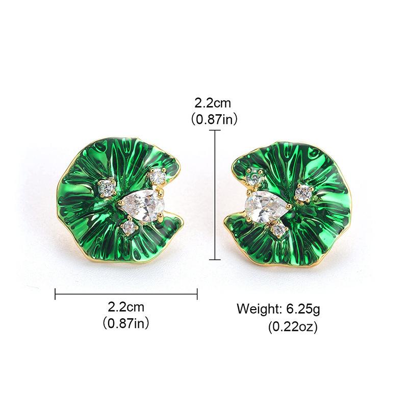 Medieval vintage jewelry French retro temperament earrings high-end earrings, zircon niche design stud earrings women