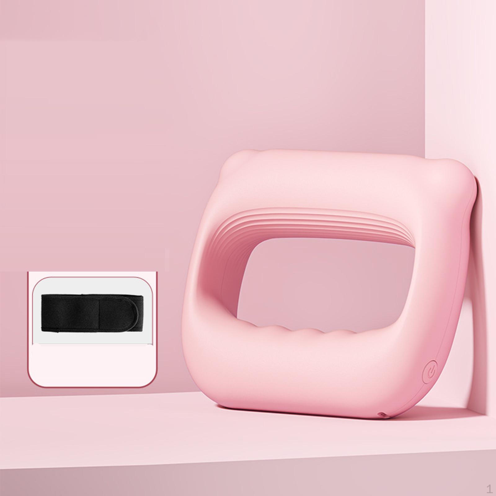 

Компактный ручной массажер с поясным ремнем для любителей фитнеса розовый