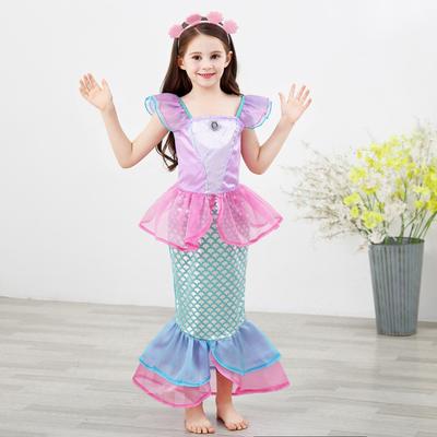 Mermaid Ariel Dress Girls Princess Dress Children's Role Playing Dress Fashionable Cute Beautiful Dress