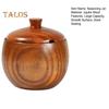 Spice Jar Strong Sealed Add Condiment Smooth Surface Durable Vintage Wood Seasoning Jar Canteen Supplies