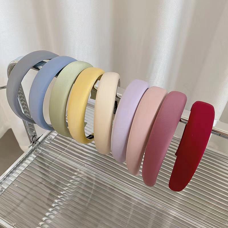Satin Glossy Sponge Headband for Women To Go Out with High Head and Face Small Hair Accessories Clip Headband