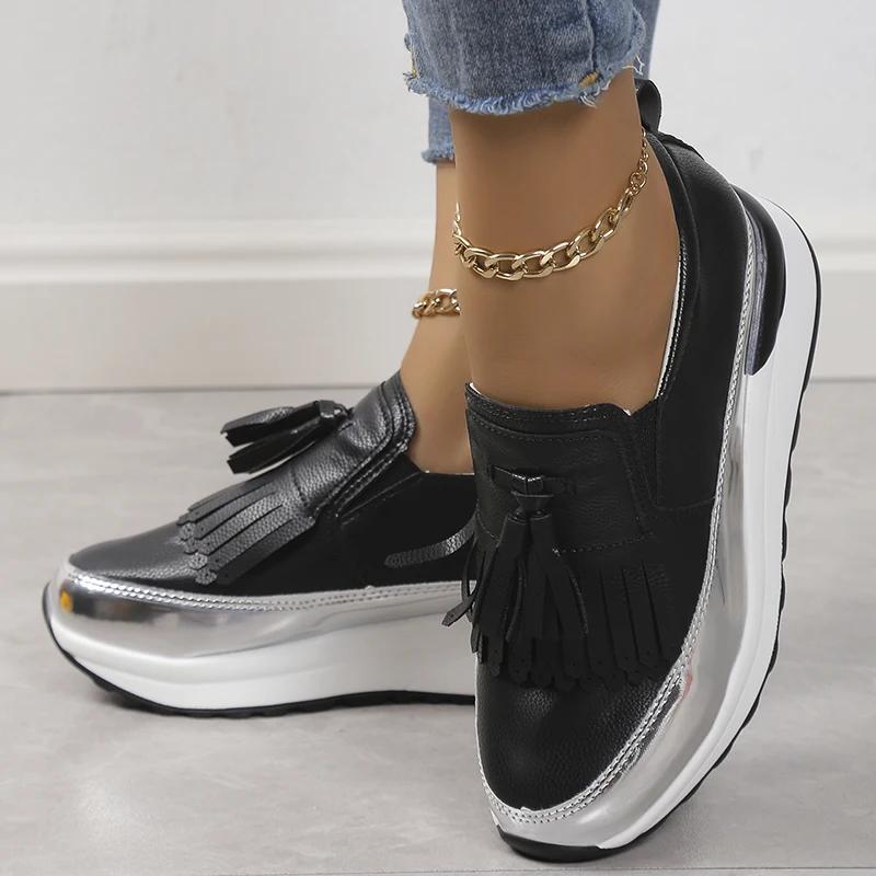 New Brand Designer Breathable Women Shoes Platform Casual Shoes Slip On Woman Sneakers