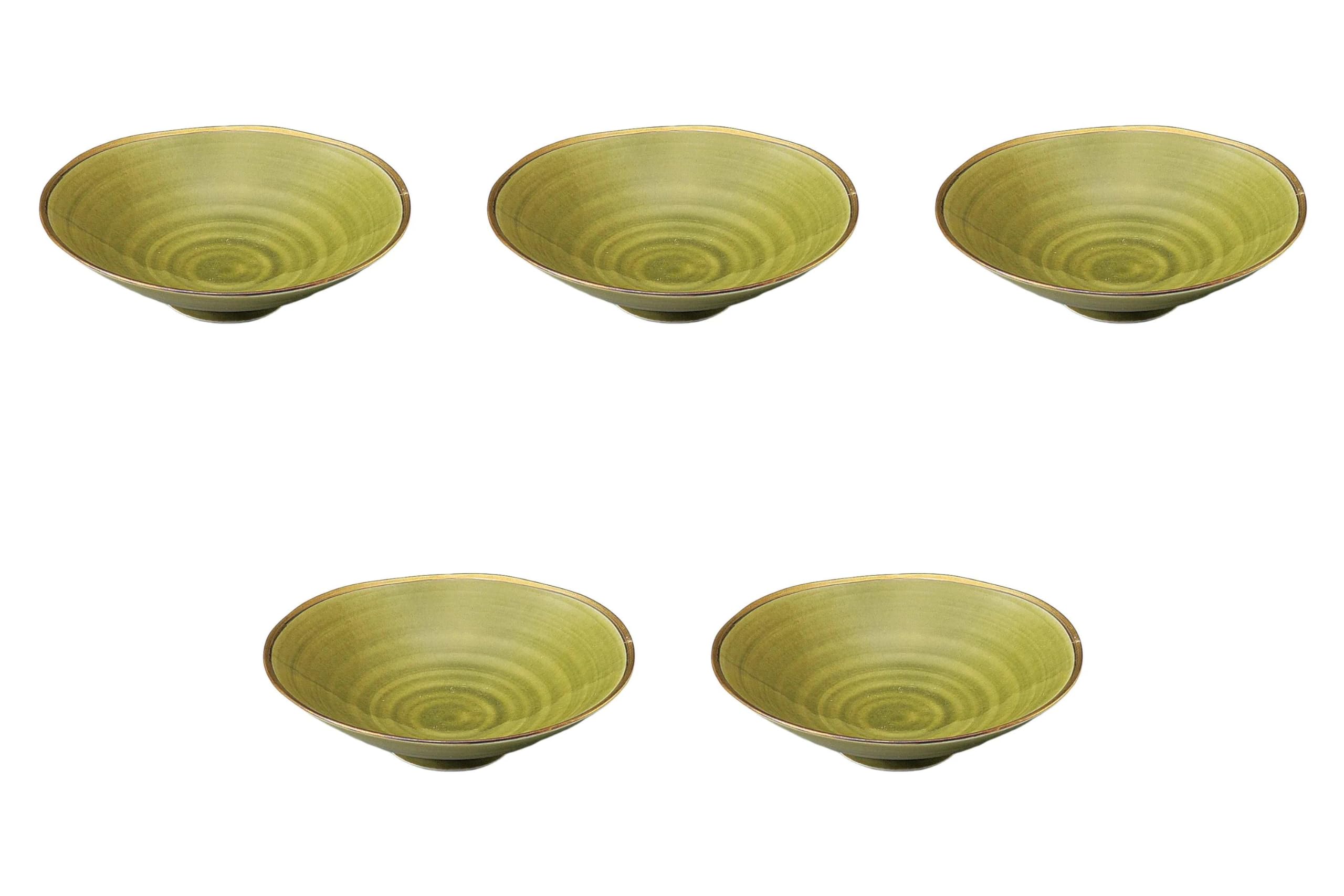 

Set of 5 Small Bowls x Arita Ware Bowls by Setomonohonpo Four-Glazed Gold-Green [15.5 4.5cm] Medium-sized