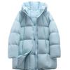 New Winter Hooded Mid-Length Cloud Style Cotton Coat Women Fashion Thick Warm Outerwear