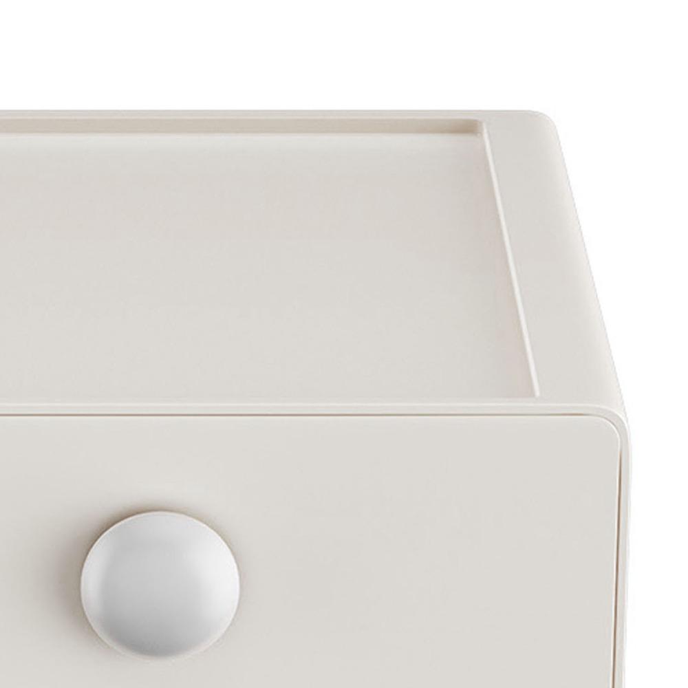 Conception empilable Boîte de rangement à tiroirs pour bureau Matériau PP Compact Multifonctionnel Organisateur Blanc Jaune Organisateur de fournitures de bureau