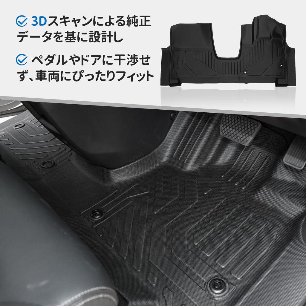 Sarasara Floor and Luggage Mat Set for Honda Step WGN and RP8 Hybrids from May 2022 Made with TPE these 3D Floor Mats are and making them easy to Also