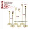 European Style Candle Holder Set: Elegant Metal Three-Piece for Dining Table or Wedding Decor.