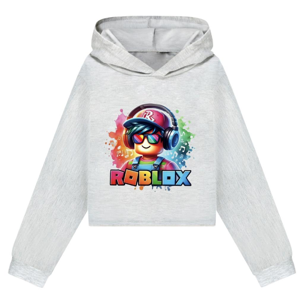 5528 Fashion Kids Girls Roblox Printed Outerwear Casual Long Sleeves Hoodies