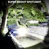 BERCOL Rechargeable Spotlight,2000000 LM Super Bright Handheld Spot Light LED Flashlight High Powered Spotlight Large Searchlight Outdoor with Solar