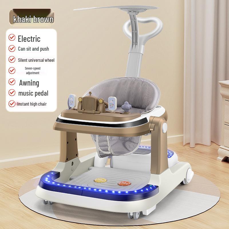 Rechargeable Remote-Controlled Baby Walker Car with Anti-Rollover Safety
