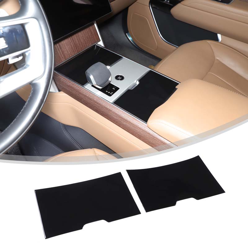 ABS Carbon Fiber For Range Rover Vogue L460 -25 Central Control Water Cup Holder Decoration Panel Cover Trim Car Accessories