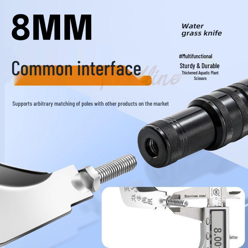 Large Multifunctional Manganese Steel Sickle for Grass, Reed, and Fishing