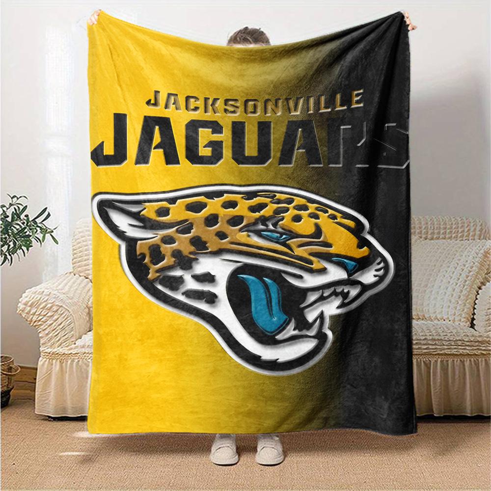 Jacksonville Jaguars Theme Printed Blanket - Perfect for Couch, Bed, Travel & Outdoor Use | Machine Washable, Cozy & Durable.