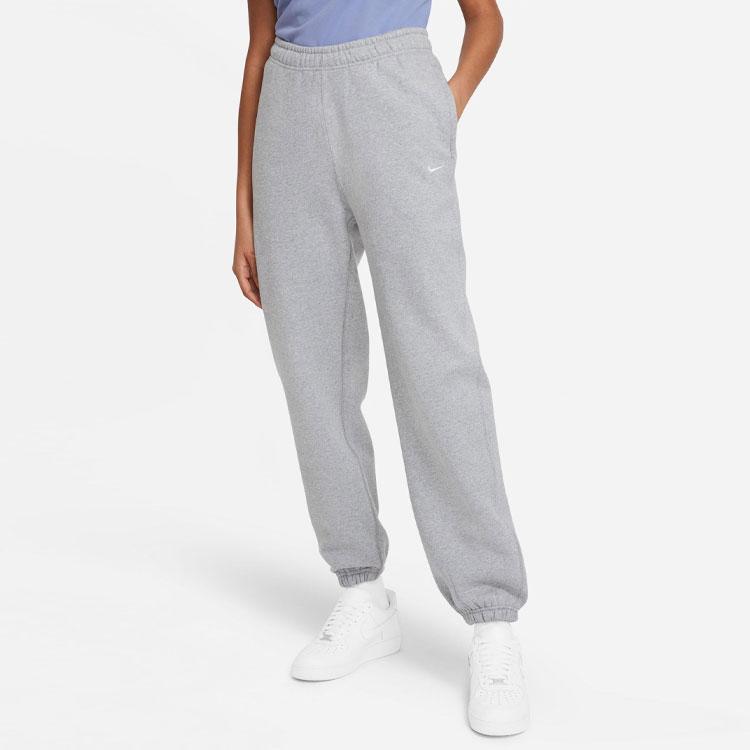 Nike Womens Solo Swoosh Fleece Pant Dark Grey/White Women Streetwear CW5565-063