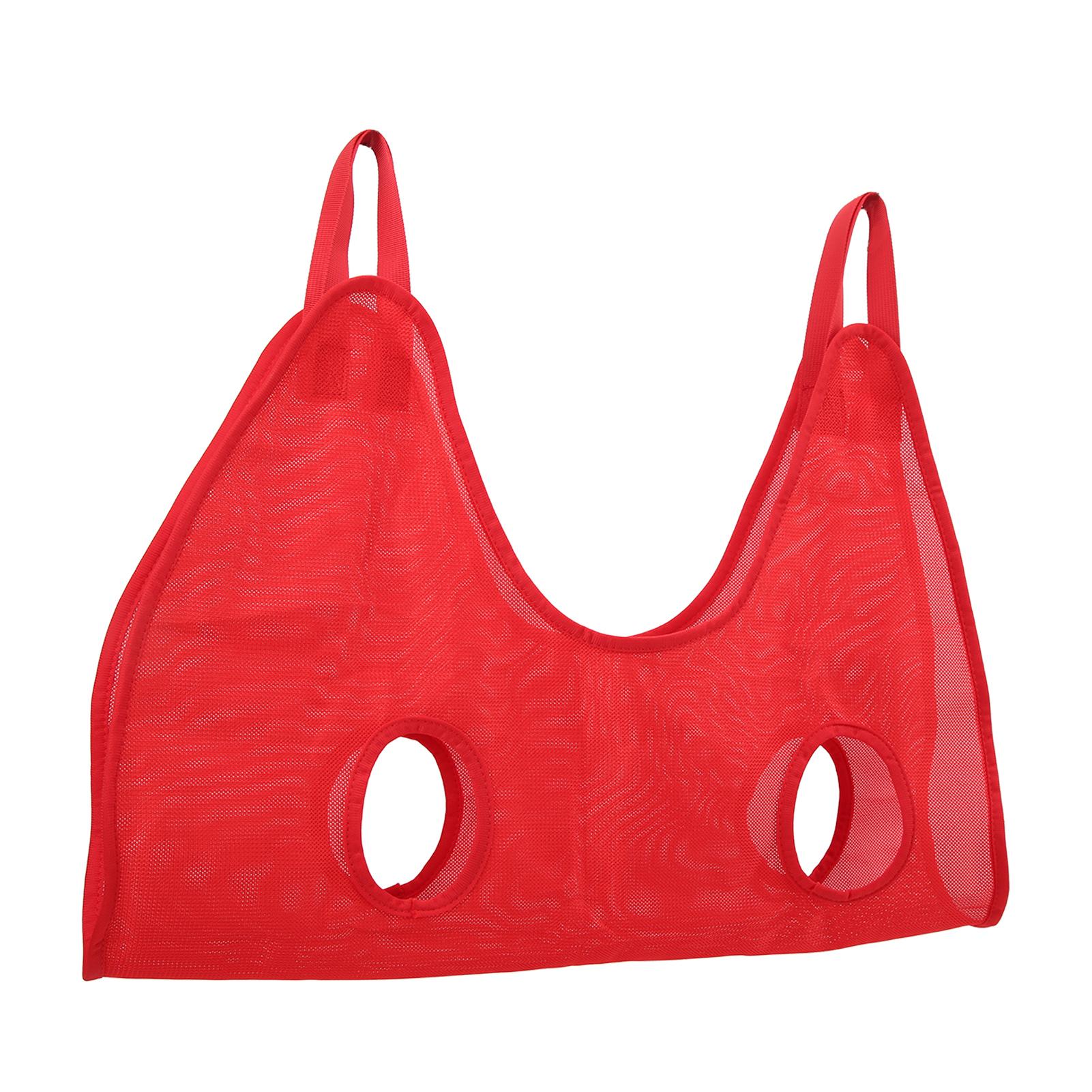 

Гамак для грумінгу домашніх тварин, S-подібні гачки, помічник для краси та стрижки собак і котів, гамак червоний L