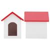 1:12 Dollhouse Wooden Pet House Simulated Miniature Kennel Model Pretend Play Toy AccessoryRed Roof