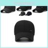 Versatile Trendy Black Gray Baseball Cap For Seniors With Round Top Curved Brim