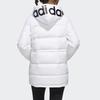 Adidas Jaqueta Acolchoada Esportiva de Comprimento Médio com Logo Grande Neo Feminina Outerwear Branco GJ8824