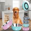 Stainless Steel Dog Bowl Anti-slip Pet Feeder New Dog Water Bowl  Suitable for Puppies