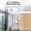 8-in-1 Multifunktions-Elektro-Reinigungsbürste Badezimmer-Küchenbürstenreinigung mit LED-Nachtlicht, drehbarer Haushaltsbürste