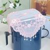 Popular pink beads flowers Embroidery table cloth cover wedding tablecloth kitchen Christmas Table Surface decoration and accessories for Home