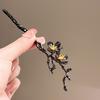 Chinese Style Peach Blossom Branch Women's Simple Metal Flower Chopsticks Hair Clip, Hair Styling Tool, Headwear Accessories