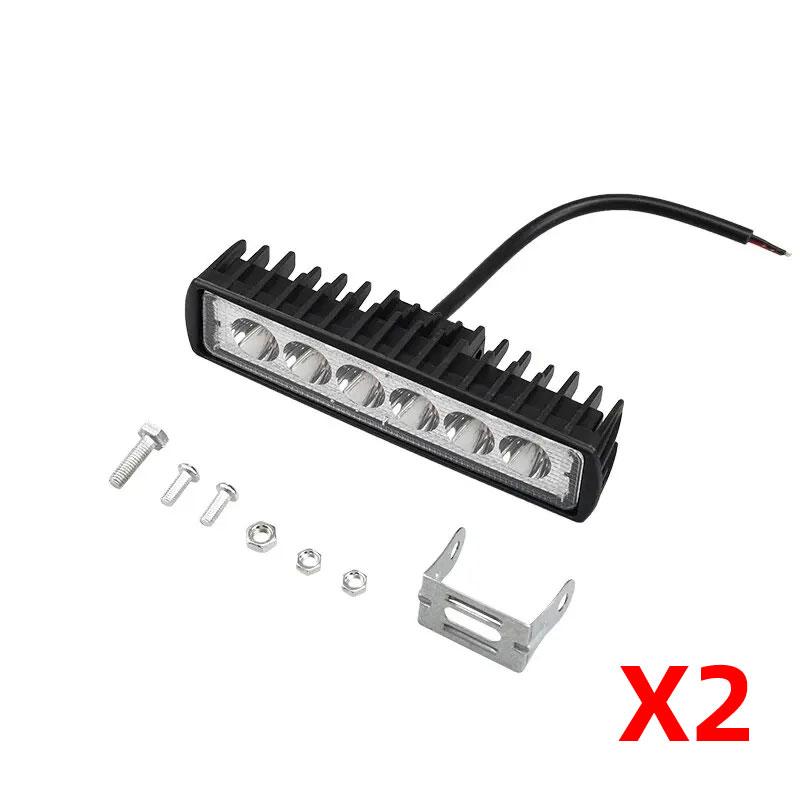 LED Work Light Strip Shape Light Bar 6000K Flood Off Road Head Car Light Auto Parts 12V Driving Fog Headlights DRL Driving Lamp