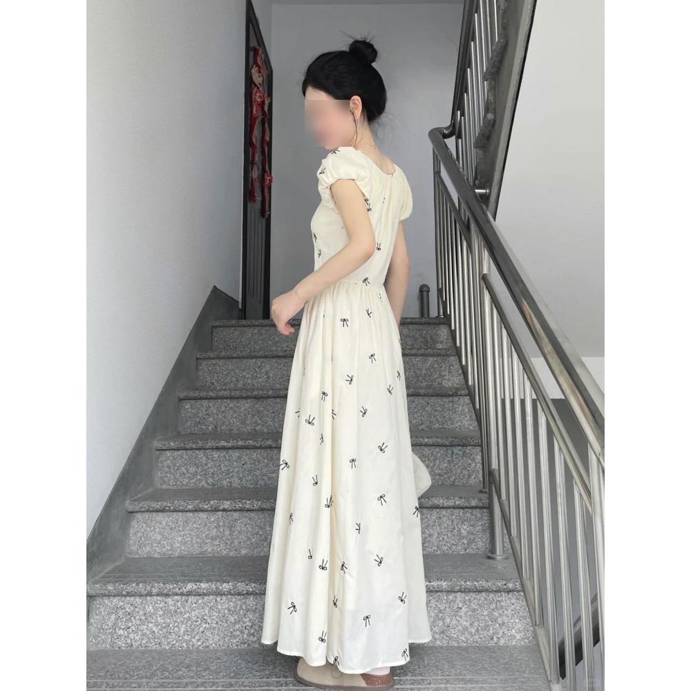 Floral Suspender Dress Children's Summer New Temperament Waist Pear-shaped Body Long Dress Small Flying Sleeves