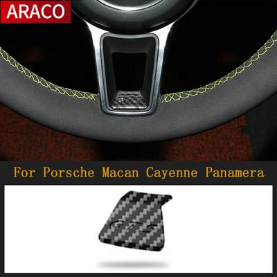 For Porsche Macan Cayenne Panamera Car Interior Modification Decoration Accessories Steering Wheel Decorative