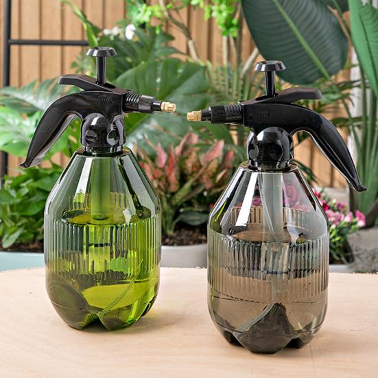 Hand Pressure Watering Can Plant Mister Spray Bottle with Adjustable Nozzle Pump Sprinkling Can for Indoor Plant Care Household Cleaning