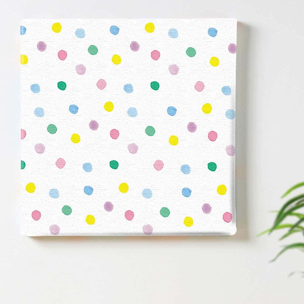 Lib Nordic Dot Art 57cm Stoffpanel Poster Pastell Geometrisch Wohnzimmer Dekor Hergestellt in Japan