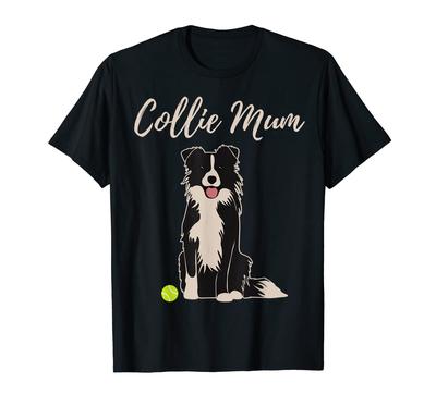 Border Collie Mom Goods for Women Cute Border Collie Dog Mom T-shirt