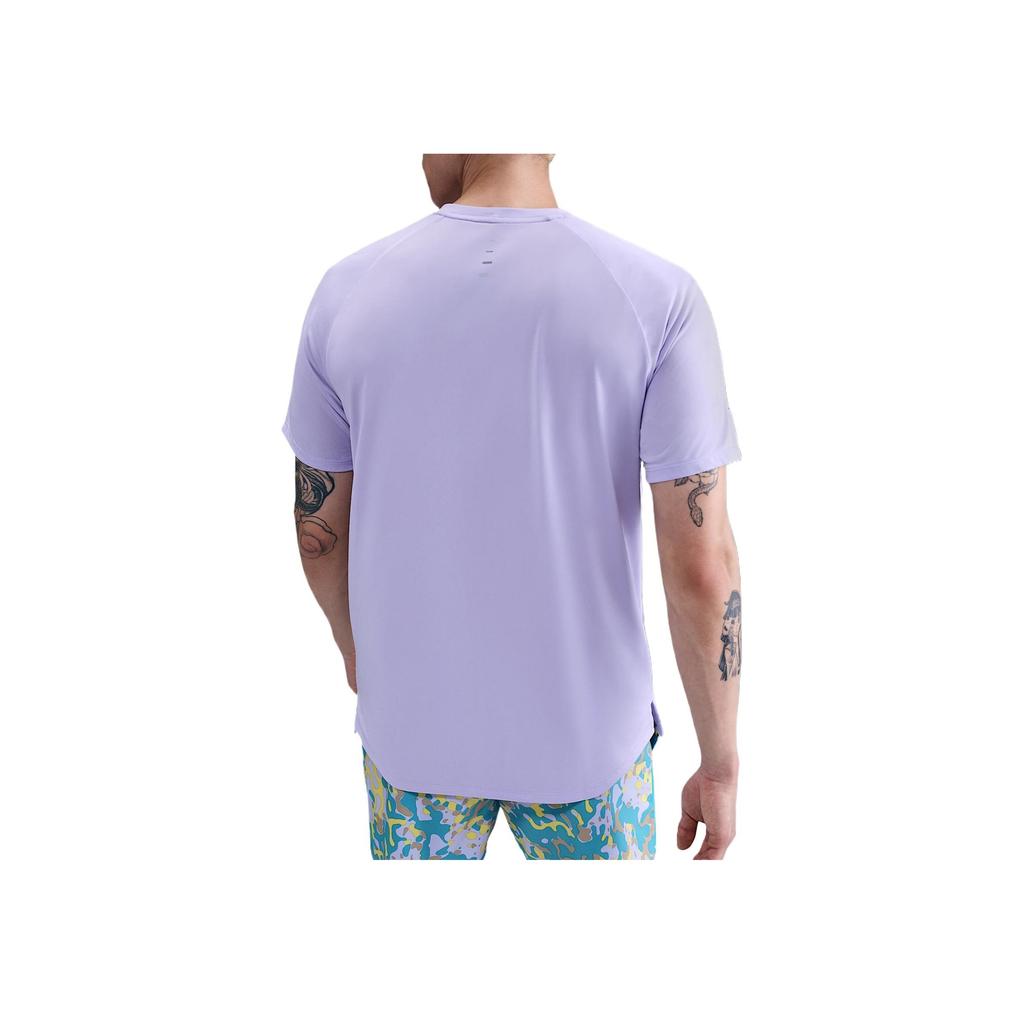 Nike SS25 Dry Fit ADV Comfortable Soft Casual Versatile Solid Color Brand Logo Raglan Sleeve Short Sleeve T-Shirt Men T-Shirt Purple HV5204-515