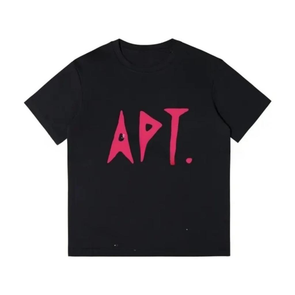 APT European and American style graffiti classic contempt gesture pure cotton T-shirt for men and women short-sleeved for summer