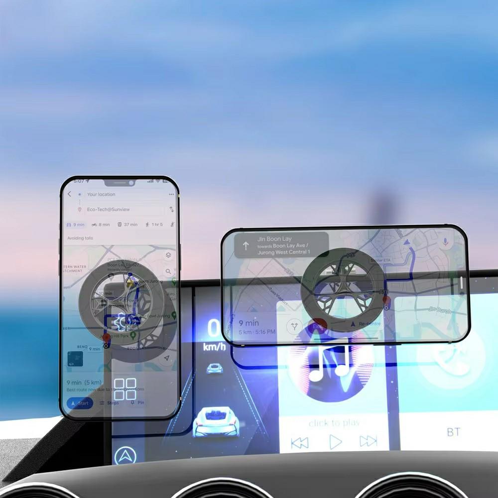 Car Phone Holder 360 Degree Rotating Magnetic Mount Metal Navigation Stand