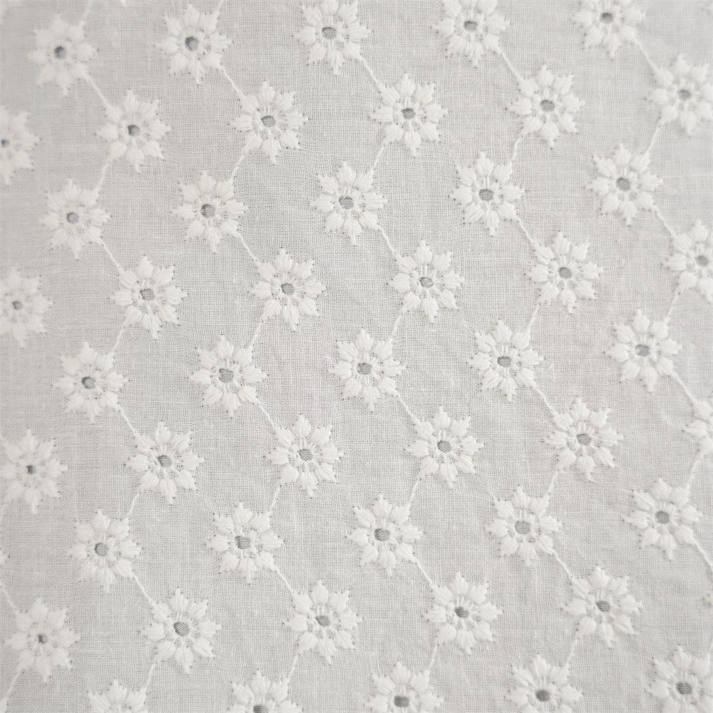 Half-waist women's outdoor picnic camping cotton small daisy embroidered white half-length apron