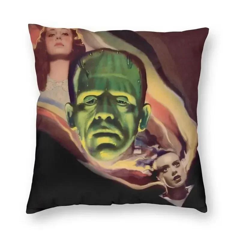 

Подушка Невеста Франкенштейна D Принт Фрэнки Фильм ужасов Наволочка для дивана Декоративная наволочка 30x30cm бежевый