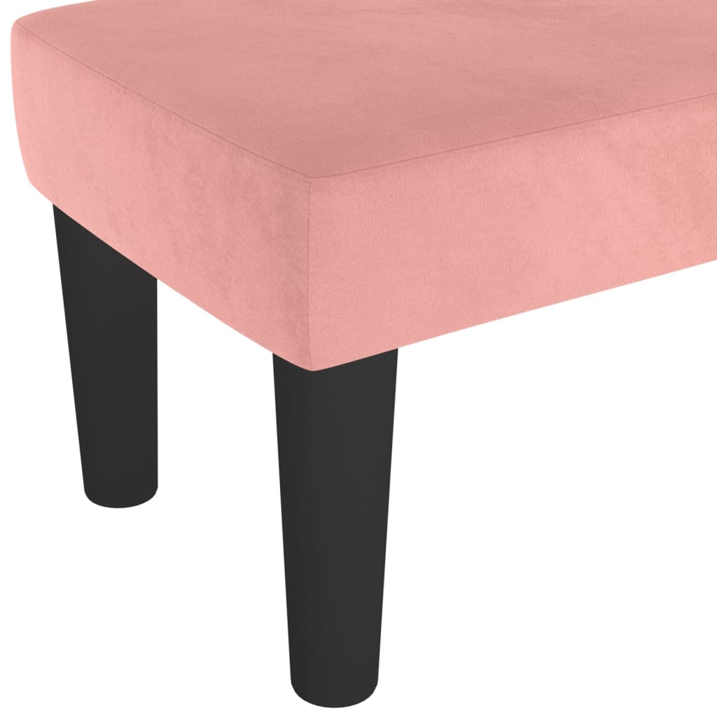 Pink Velvet Bench 100 X 30 X 30 Cm