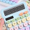 Cute 12 Digits Mechanical Switch Calculator Big Buttons Large LCD Display Calculators Desktop Desk Calculator Teachers Students