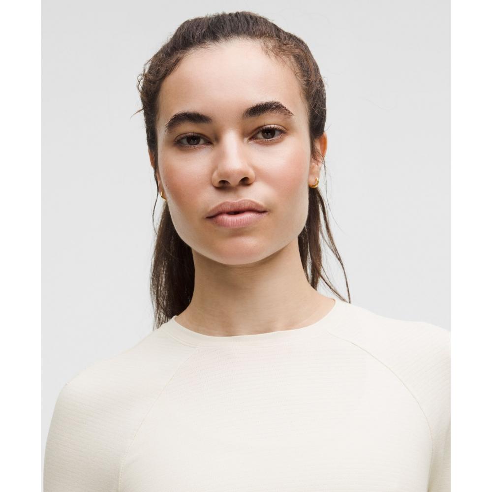 Lululemon License To Train Classic Fit Long Sleeve Shirt Light Ivory