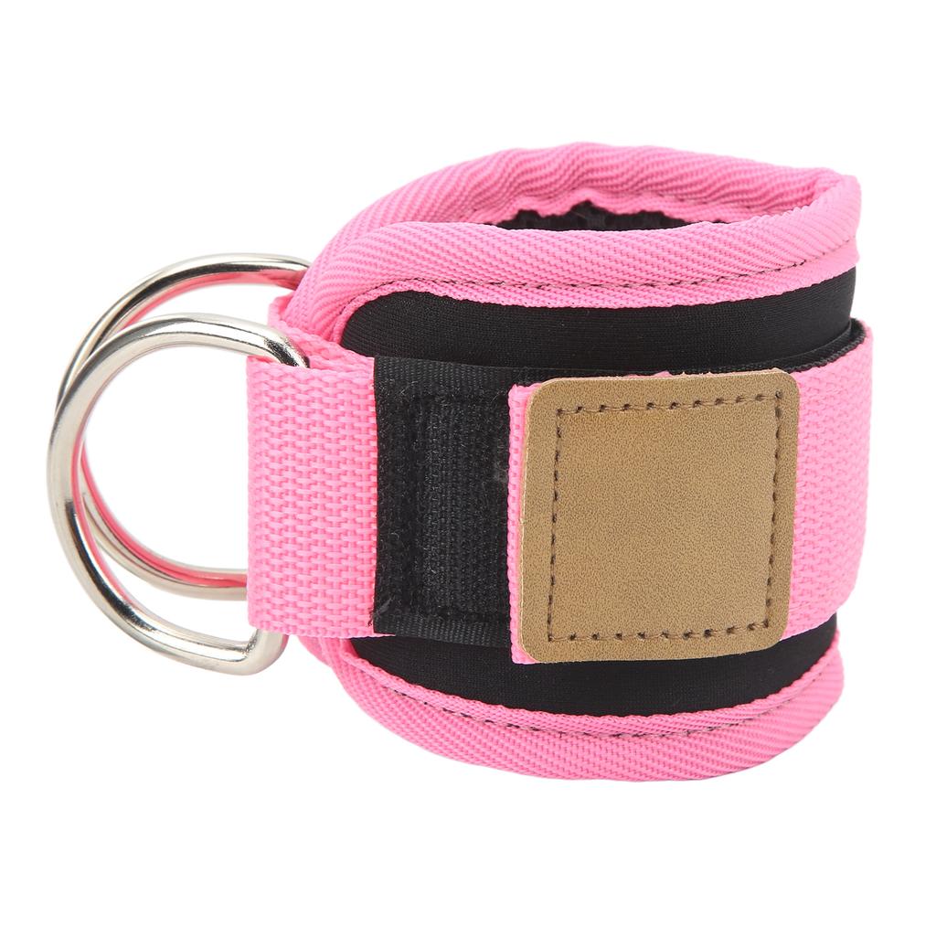 Fitness Ankle Buckle Leg Strength Trainer with Double D Rings and Rubber Straps for Men and Women