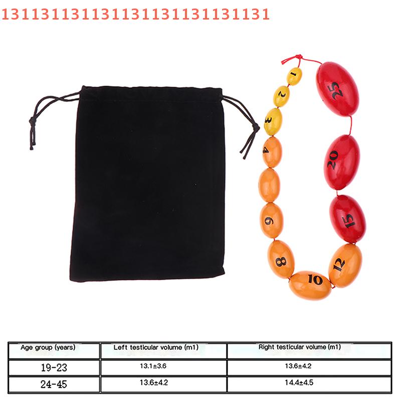 Wooden Orchidometer for Male Testis Volume Measurement 12 Sizes Tanner Stage Development Tool for Testicular Size Assessment