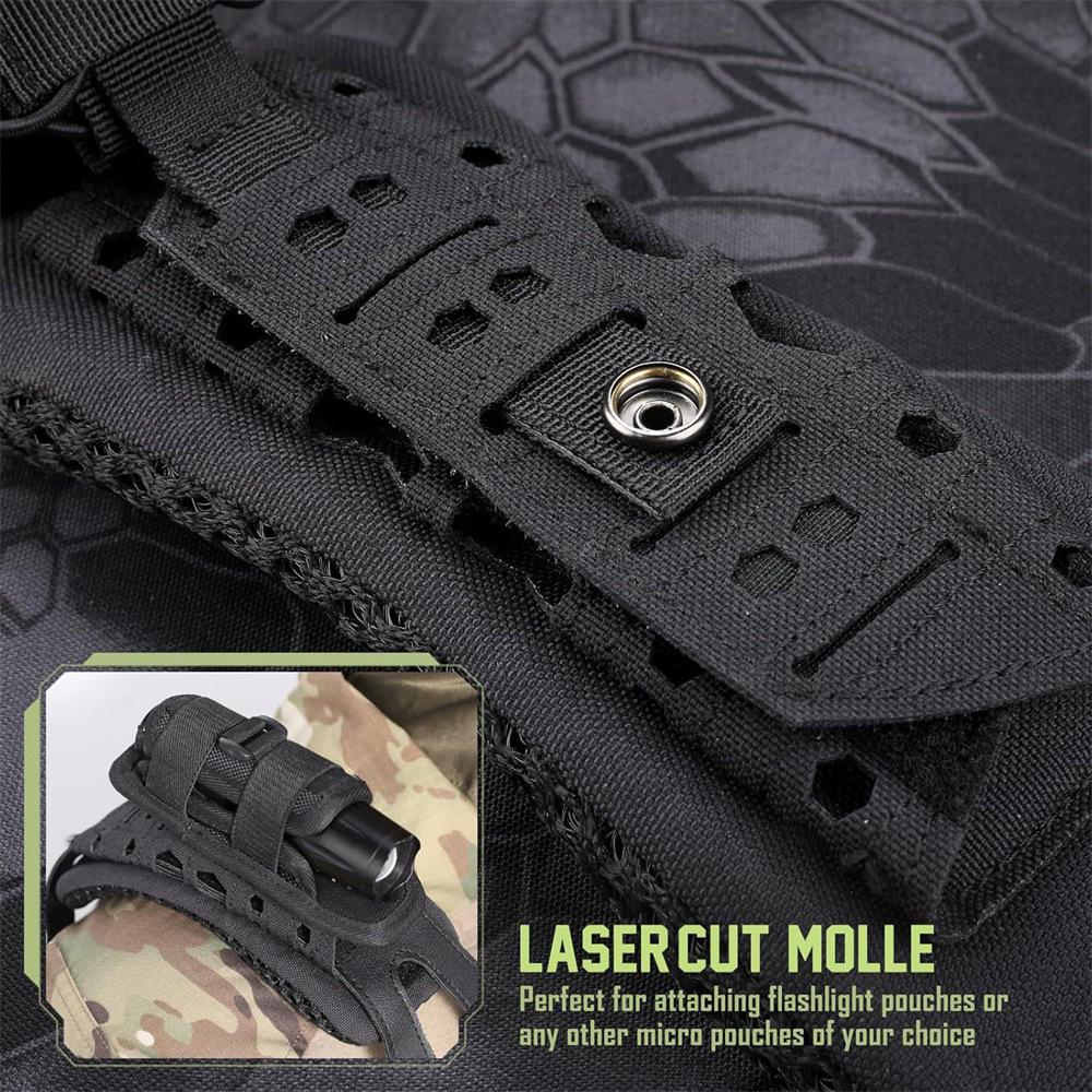 Breathable Tactical Shoulder Pad Backpack with Shock-Absorbing, Anti-Slip Vest Strap