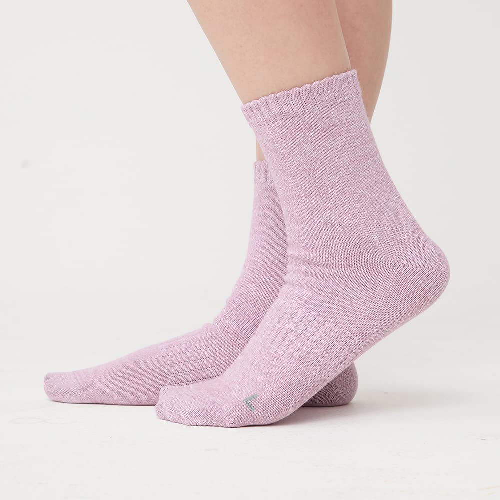 Gunze WASHIITO Washi 3D Toe Separate Crew Set of Pale Sizes Cm Socks, Yarn, Design, Knit, Length, 2, Lavender, 23.0-25.0