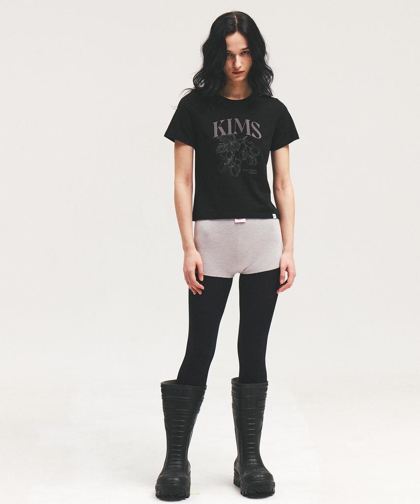 Kimseupeulesikoteunmakes (Unisex) Berry Sketch Tee Black