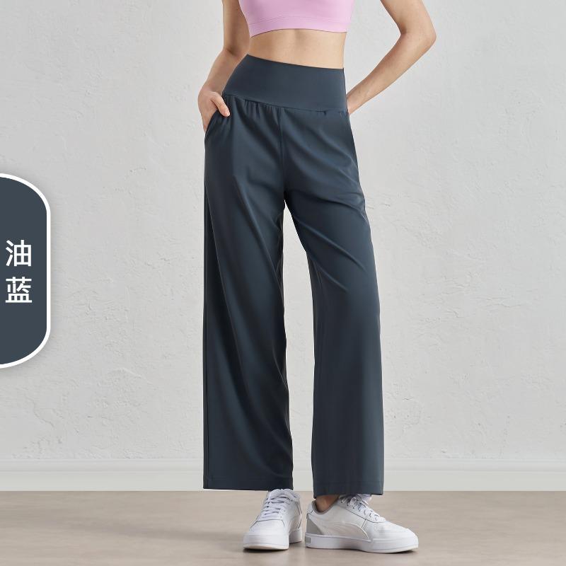 

Naked Pocket Yoga Wide Leg Pants High Waist Drop Sports Straight Pants Women s Casual Skinny Loose Outer Pants L
