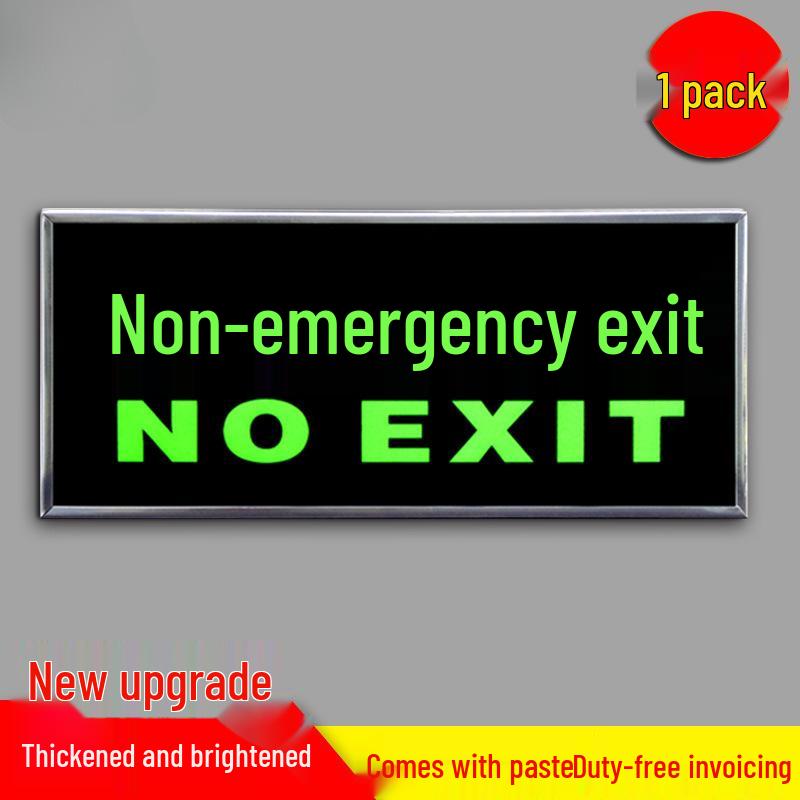 Glow-in-the-Dark Fire Exit Safety Sticker - No Electricity Needed for Stairwell Evacuation
