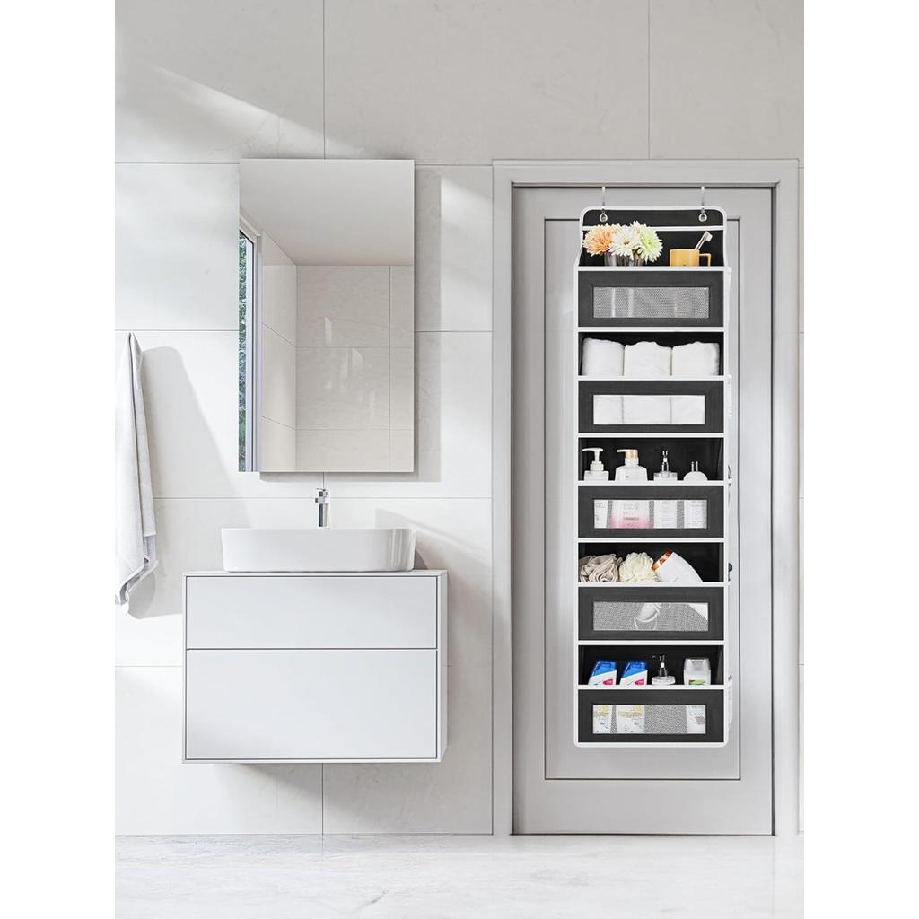 Five Layer Non-woven Fabric Door Storage Box Hanging Bag, Large Capacity Home Bedroom Hanging Storage Bag Hanging